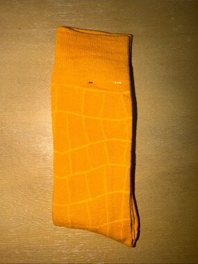 Men's Bright mustard Patterned Dress Socks